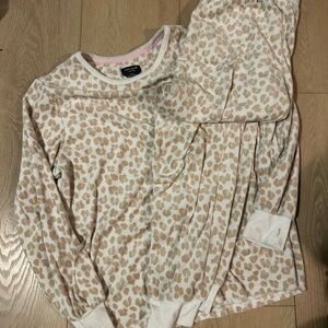 Kate Spade Cream and Pink Leopard Top